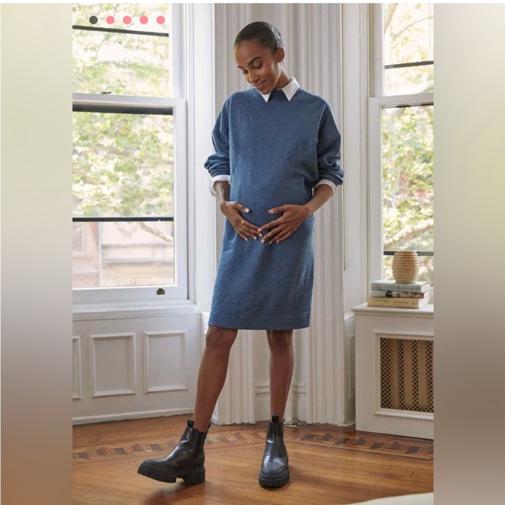 Blue Sweater Dress Hatch Belen Size 1